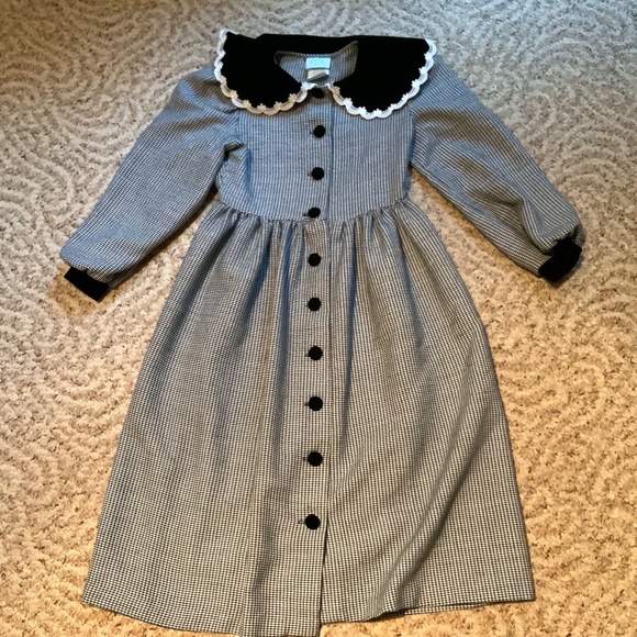 VINTAGE  plaid collared Holiday dress - Picture 1 of 2